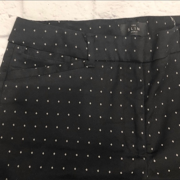 WHBM Comfort Stretch Diamond Dot Slim Ankle Pants | Sz 0L - Picture 6 of 12